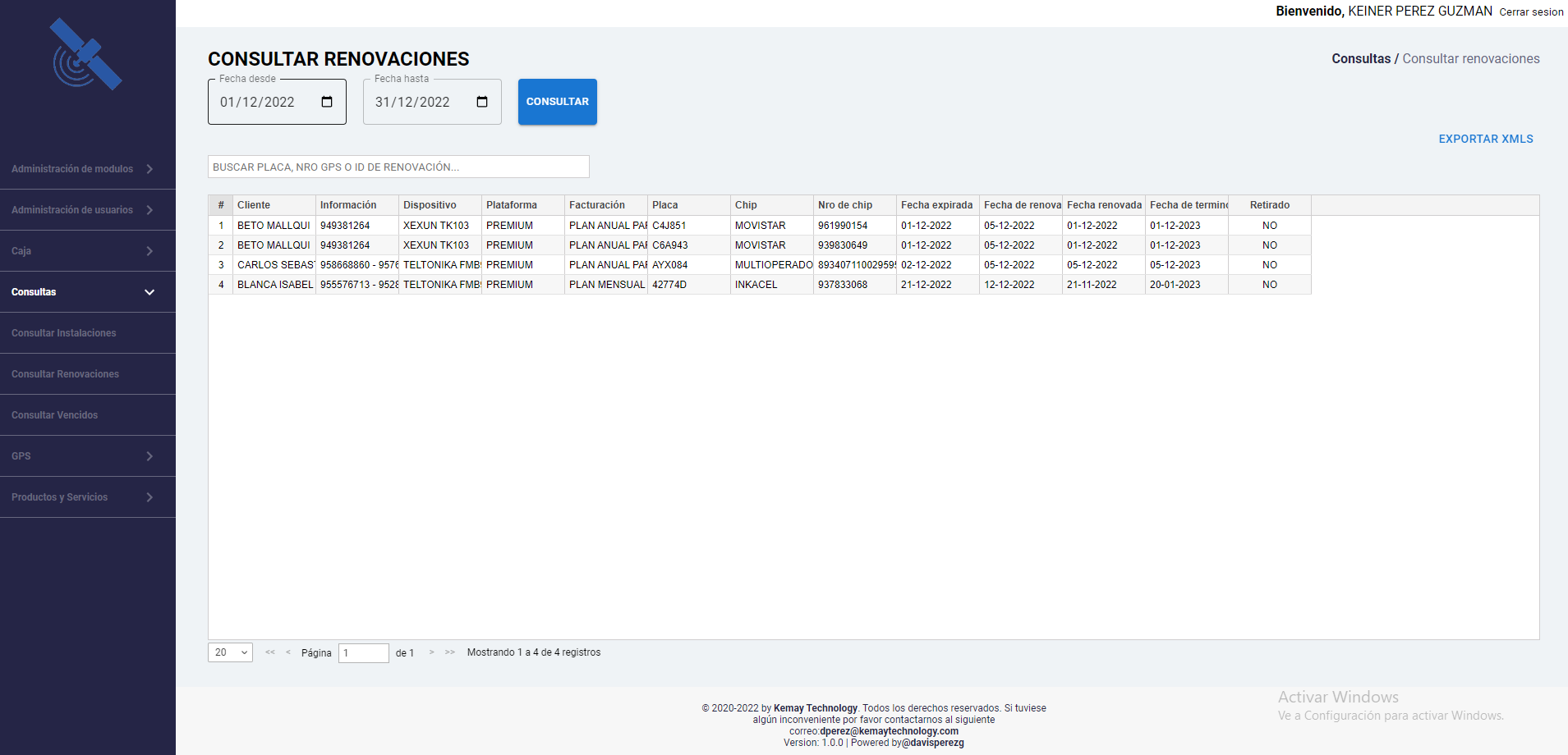 Consulta de renovaciones