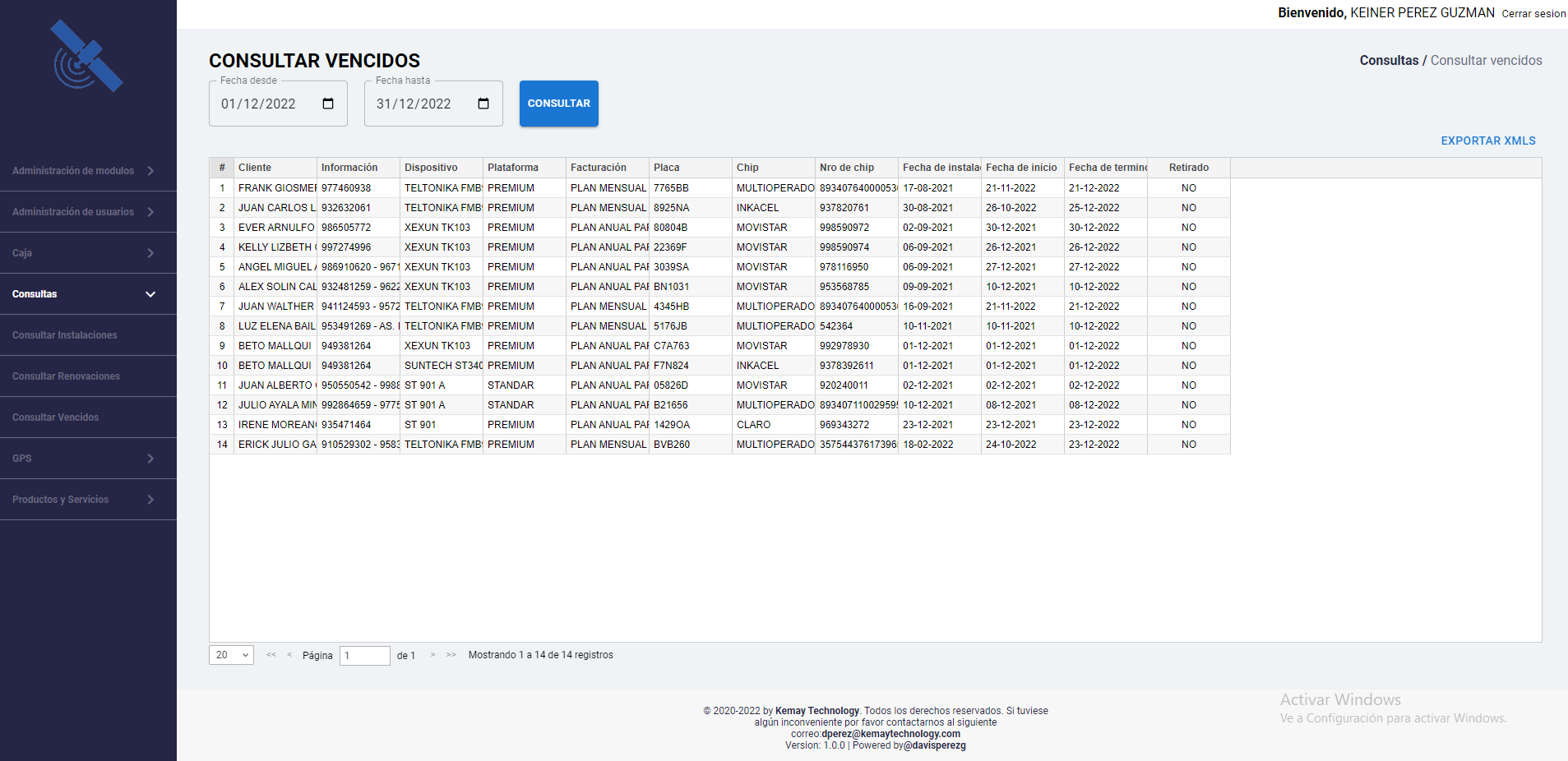 Consulta de vencidos